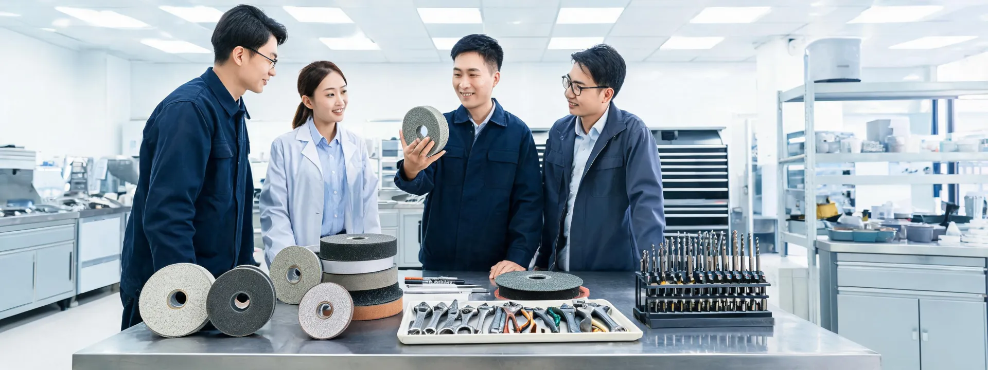 Norton tool team in a workshop