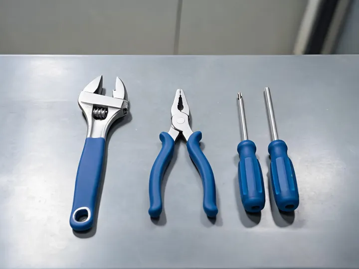 Hand tools on a service bench